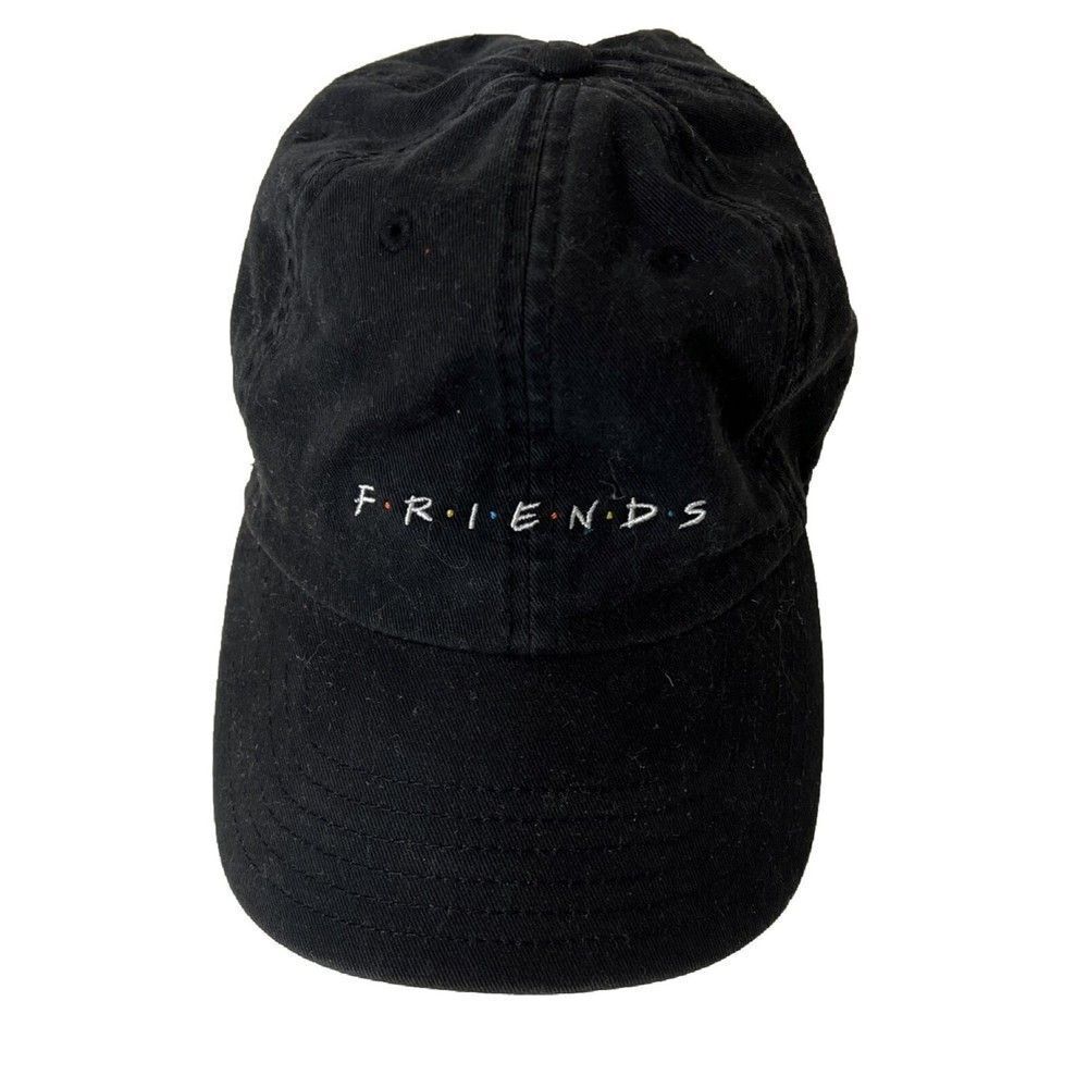 Friends Hat Cap Strap Back Black TV Show 90s Casual Embroidered‎